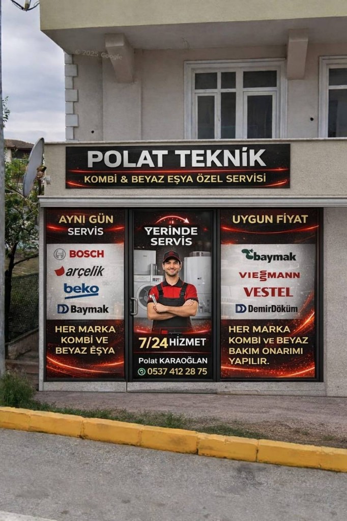 POLAT TEKNİK vitrin — kombi ve beyaz eşya özel servisi, yerinde ve aynı gün servis