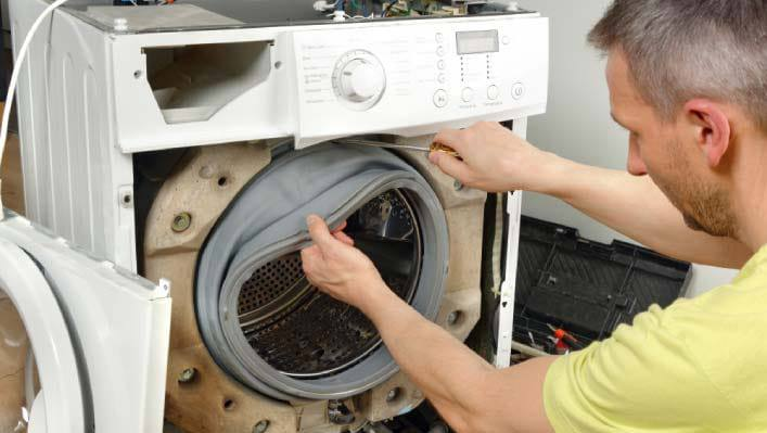 Çamaşır makinesi yerinde tamir — conta, tambur ve ön panel servisi